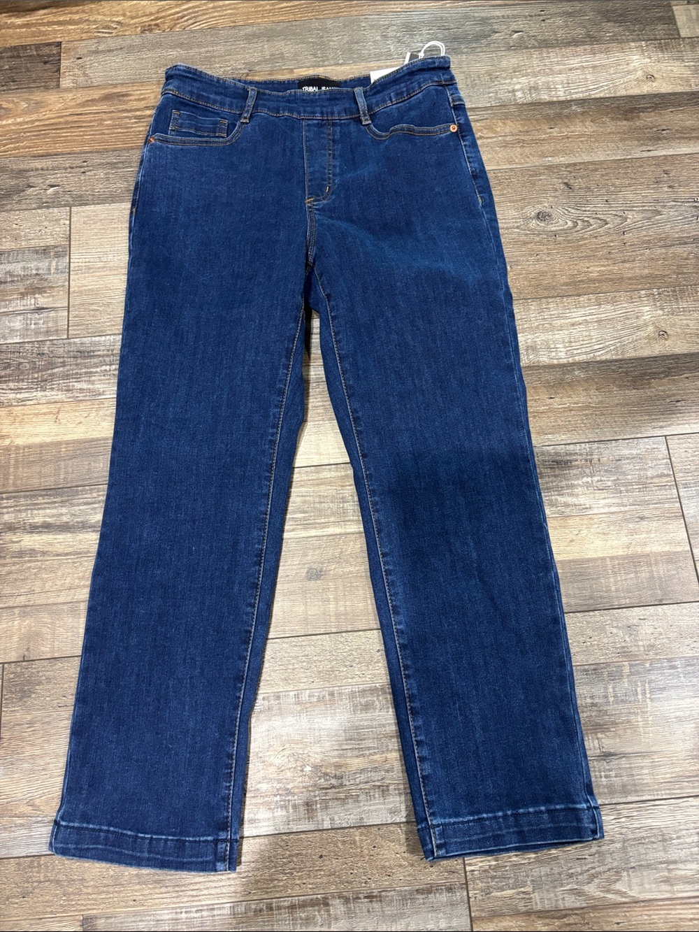 Tribal Deep Blue Straight-Leg Women's Jeans